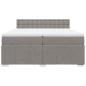 Preview: Boxspringbett mit Matratze Taupe 200x200 cm Stoff