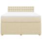 Preview: Boxspringbett mit Matratze Creme 160x200 cm Stoff