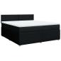 Preview: Boxspringbett mit Matratze Schwarz 180x200 cm Stoff