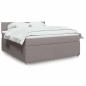 Preview: ARDEBO.de - Boxspringbett mit Matratze Taupe 180x200 cm Stoff