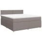 Preview: Boxspringbett mit Matratze Taupe 180x200 cm Stoff