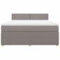 Preview: Boxspringbett mit Matratze Taupe 180x200 cm Stoff