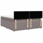 Preview: Boxspringbett mit Matratze Taupe 180x200 cm Stoff