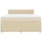 Preview: Boxspringbett mit Matratze Creme 180x200 cm Stoff