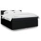 Preview: ARDEBO.de - Boxspringbett mit Matratze Schwarz 180x200 cm Stoff