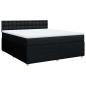 Preview: Boxspringbett mit Matratze Schwarz 180x200 cm Stoff
