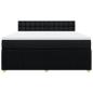 Preview: Boxspringbett mit Matratze Schwarz 180x200 cm Stoff