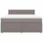 Preview: Boxspringbett mit Matratze Taupe 180x200 cm Stoff