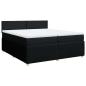 Preview: Boxspringbett mit Matratze Schwarz 200x200 cm Stoff
