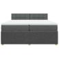 Preview: Boxspringbett mit Matratze Dunkelgrau 200x200 cm Stoff