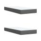 Preview: Boxspringbett mit Matratze Dunkelgrau 200x200 cm Stoff