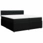 Preview: Boxspringbett mit Matratze Schwarz 200x200 cm Stoff