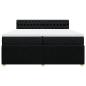 Preview: Boxspringbett mit Matratze Schwarz 200x200 cm Stoff
