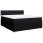 Preview: Boxspringbett mit Matratze Schwarz 200x200 cm Stoff
