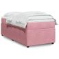 Preview: ARDEBO.de - Boxspringbett mit Matratze Rosa 90x200 cm Samt