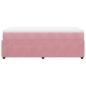 Preview: Boxspringbett mit Matratze Rosa 90x200 cm Samt