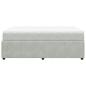 Preview: Boxspringbett mit Matratze Hellgrau 140x190 cm Samt