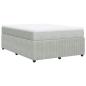 Preview: Boxspringbett mit Matratze Hellgrau 140x190 cm Samt