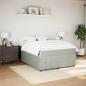 Preview: Boxspringbett mit Matratze Hellgrau 140x200 cm Samt