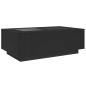 Preview: Couchtisch mit Infinity-LED Schwarz 116x69x40 cm