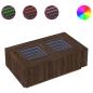 Preview: Couchtisch mit Infinity-LED Braun Eichen-Optik 116x69x40 cm