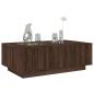 Preview: Couchtisch mit Infinity-LED Braun Eichen-Optik 116x69x40 cm