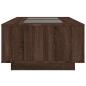 Preview: Couchtisch mit Infinity-LED Braun Eichen-Optik 116x69x40 cm