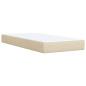 Preview: Boxspringbett mit Matratze Creme 100x200 cm Stoff