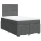 Preview: Boxspringbett mit Matratze Dunkelgrau 120x190 cm Stoff