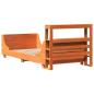 Preview: Massivholzbett ohne Matratze Wachsbraun 100x200 Kiefernholz