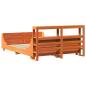 Preview: Massivholzbett ohne Matratze Wachsbraun 140x190 cm Kiefernholz