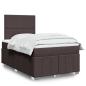 Preview: ARDEBO.de - Boxspringbett mit Matratze Dunkelbraun 120x190 cm Stoff