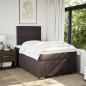 Preview: Boxspringbett mit Matratze Dunkelbraun 120x190 cm Stoff