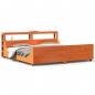 Preview: Massivholzbett ohne Matratze Wachsbraun 180x200 Kiefernholz