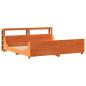 Preview: Massivholzbett ohne Matratze Wachsbraun 180x200 Kiefernholz