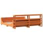 Preview: Massivholzbett ohne Matratze Wachsbraun 180x200 Kiefernholz