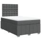 Preview: Boxspringbett mit Matratze Dunkelgrau 120x190 cm Stoff