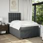 Preview: Boxspringbett mit Matratze Dunkelgrau 120x190 cm Stoff