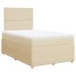 Preview: Boxspringbett mit Matratze Creme 120x190 cm Stoff