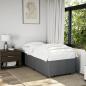 Preview: ARDEBO.de - Bettgestell ohne Matratze Dunkelgrau 80x200 cm Stoff