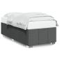 Preview: Bettgestell ohne Matratze Dunkelgrau 80x200 cm Stoff