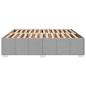 Preview: Bettgestell ohne Matratze Hellgrau 200x200 cm Stoff