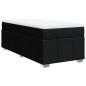 Preview: Boxspringbett mit Matratze Schwarz 80x200 cm Stoff