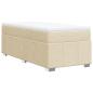Preview: Boxspringbett mit Matratze Creme 90x200 cm Stoff