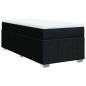 Preview: ARDEBO.de - Boxspringbett mit Matratze Schwarz 100x200 cm Stoff