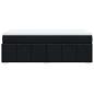 Preview: Boxspringbett mit Matratze Schwarz 100x200 cm Stoff