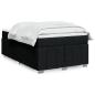 Preview: ARDEBO.de - Boxspringbett mit Matratze Schwarz 120x190 cm Stoff