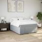 Preview: Boxspringbett mit Matratze Hellgrau 140x190 cm Stoff