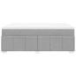 Preview: Boxspringbett mit Matratze Hellgrau 140x190 cm Stoff