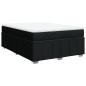 Preview: Boxspringbett mit Matratze Schwarz 140x200 cm Stoff